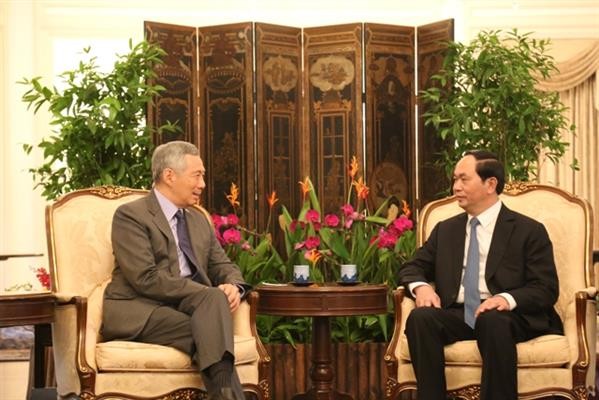 Чан Дай Куанг провёл переговоры и встречу с руководителями Сингапура - ảnh 1
